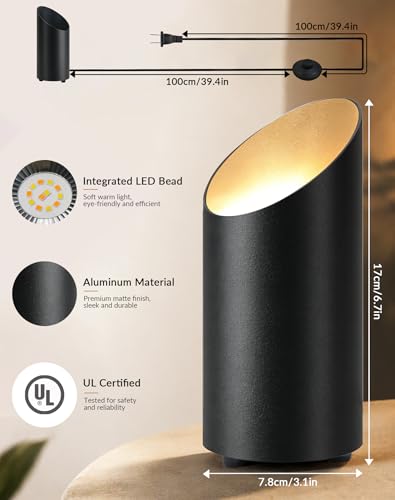 Image of 2 Pack Uplights Indoor Floor Can Lights, 3CCT with Remote, Black