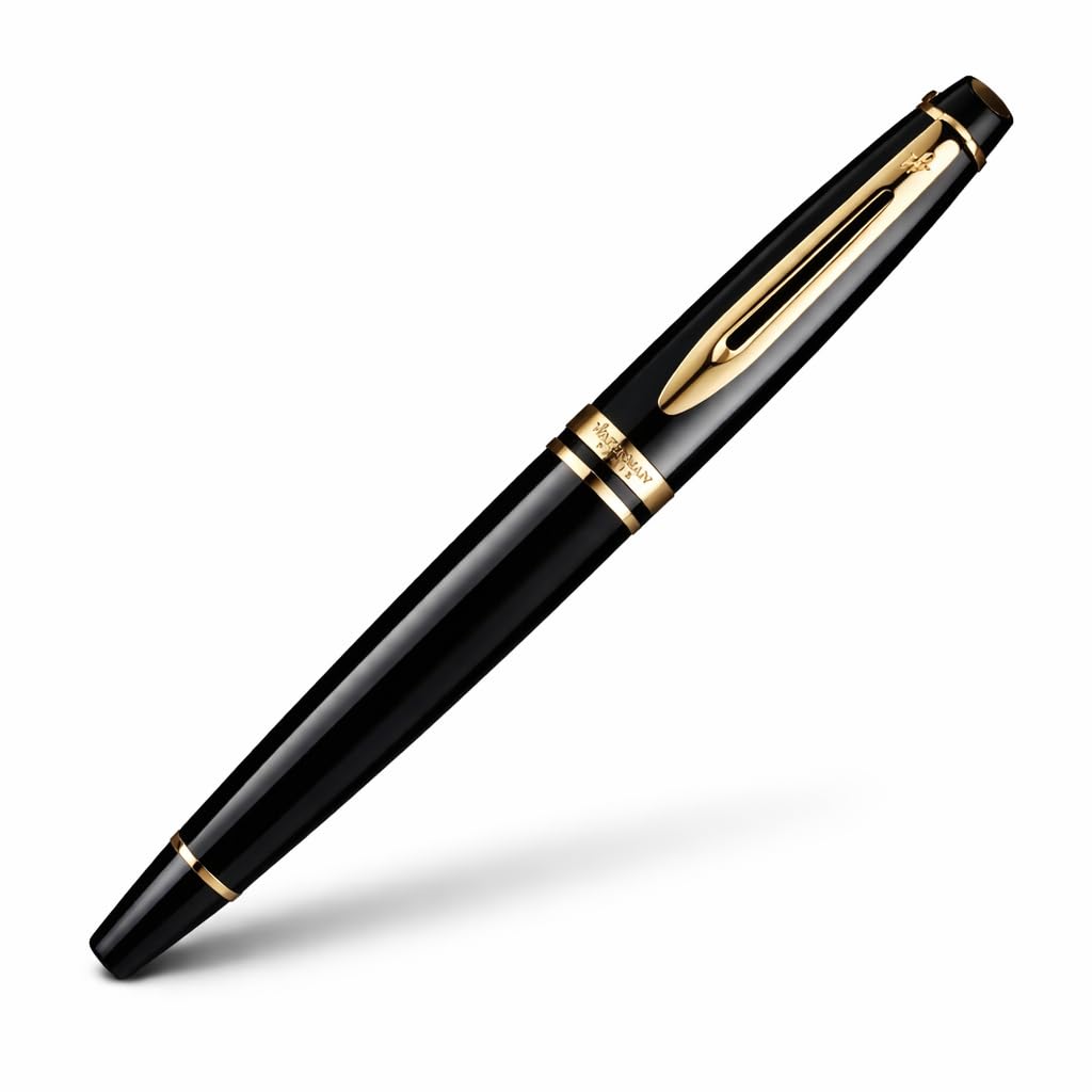 Waterman Expert Gold Trim Fountain Pen, Medium Nib (Black) - Review, Price and Buying Guide