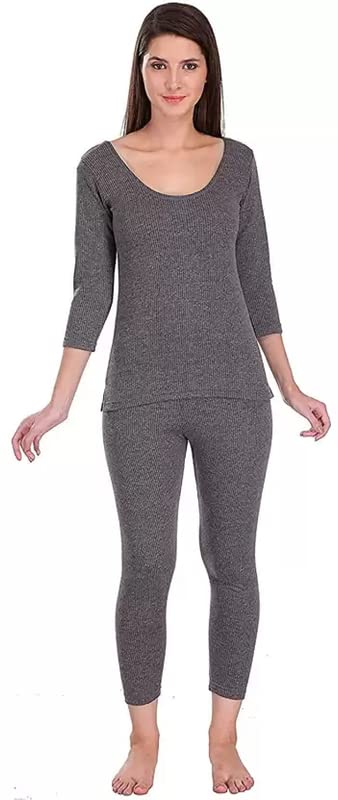 Women's Cotton Quilted Thermal 3/4th Sleeves Top and Trouser/Female Thermal/Ladies Thermal Set