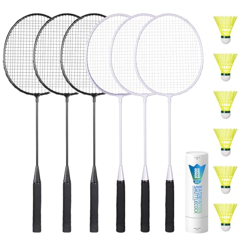 AboveGenius Badminton Rackets Set of 6 for Outdoor...