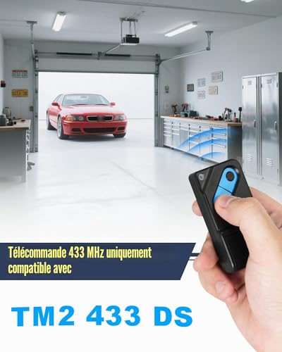 Télécommande portail 433 MHz de rechange pour bip garage à 2 canaux - 2