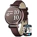Produktbild Garmin 010-02839-03 Lily 2 Classic Dark Bronze with Mulberry Leather Band Smartwatch | Offizielles USA-Partnermodell | Bundle mit 2 YR CPS Enhanced Protection Pack