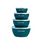 Kitchenaid KC176BXDTA Prep Bowls with Lids, Set of 4, Deep Teal