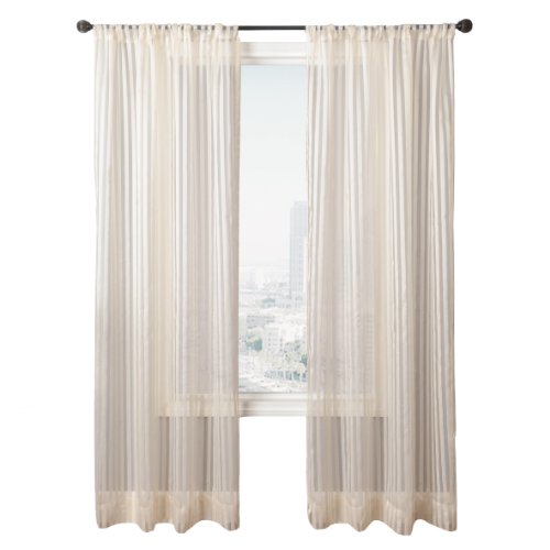 Diplomat Decor Dakar 96-Inch-Rod Pocket Panel, Cream #TOP13