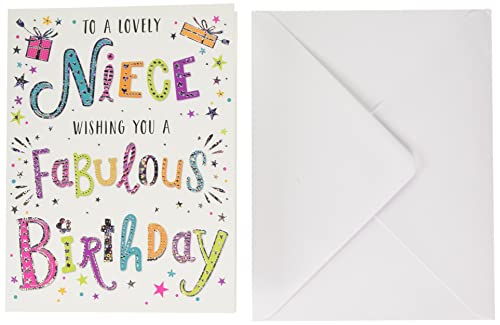 Piccadilly Greetings Carte D'anniversaire Traditionnelle Pour Nièce
