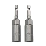 6-19mm Quick-Change 1/4 inch Hex Shank Metric Deep Socket Screwdriver Impact Nut Setter Extractor Remover Driver Drill Bit, 80mm Length, for Electric Manual Impact Screwdriver (2, 13mm)