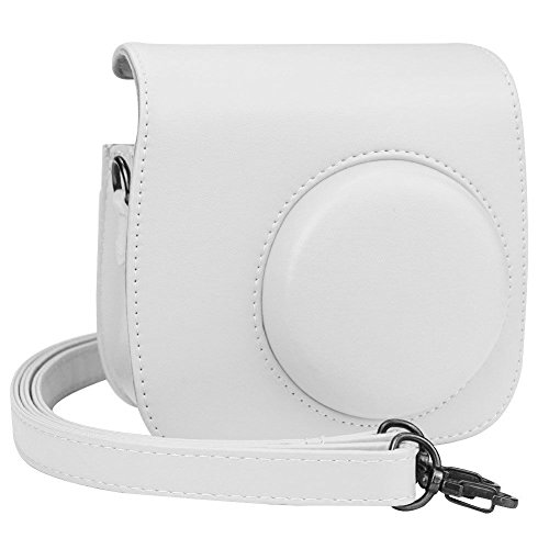 Cover For Fujifilm Instax Mini 8 Mini 9 Instant Camera, Epicgadget Pu Leather Bag Cover With Removable Strap Camera Case For Fujifilm Instax Mini 9/Mini 8 (White) #TOP17