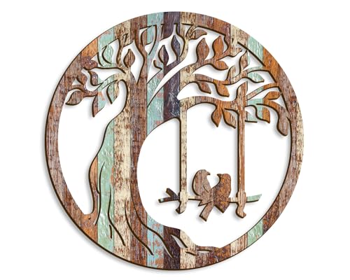 Plaque murale en bois rustique Oubasa 30,5 cm suspendre cuisine salle de bain