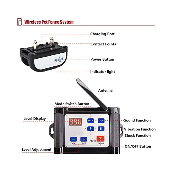 Wireless Dog Fence, 2023 Pet Boundary Containment System, Portable Electric Dog Boundary Container, with Rechargeable Dog Shock Training Collar, Adjustable Control Range, for 1 2 3 Dogs,for3dogs Wireless Dog Fence, 2023 Pet Boundary Containment System, Portable Electric Dog Boundary Container, with Rechargeable Dog Shock Training Collar, Adjustable Control Range, for 1 2 3 Dogs,for3dogs
