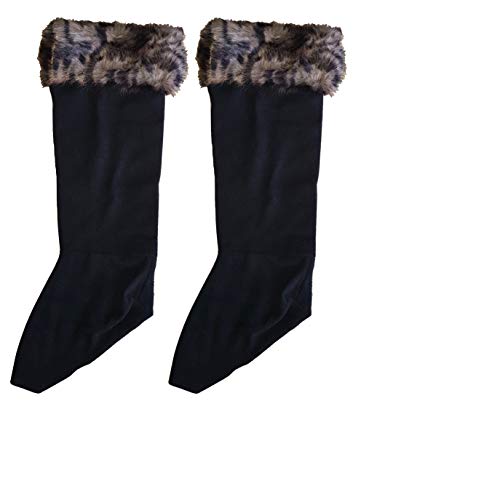 Calcetines de piel sintética para botas de agua Wellington en color marrón de diseño clásico