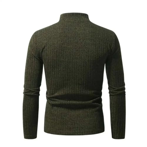 Men's Pullover Sweaters Y2k Korean Slim Fit Long Sleeve High Collar Casual Sweater3