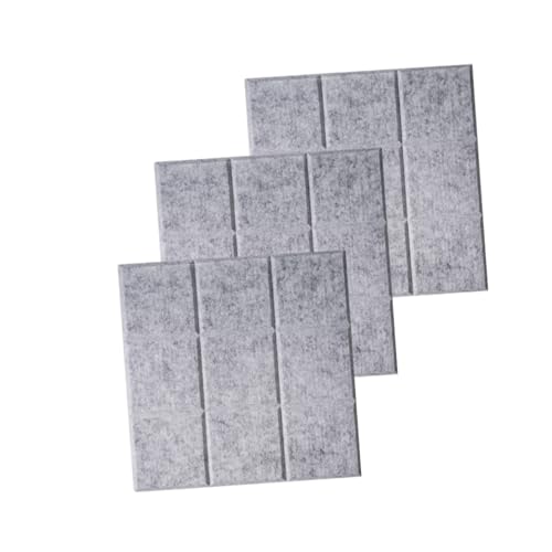 OUNONA 3pcs Wall Artworks Decoration Photo Display Board Stereoscopic Wall Ornament Message Board Grey