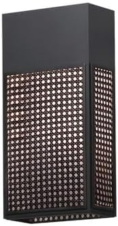 Maxim Lattice - 15W 1 LED Outdoor Wall Mount-16 Inches Tall and 8 Inches Wide-Black Finish
