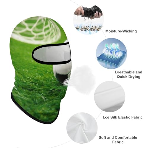 Máscara facial para balaclava verde para hombres y mujeres, protección solar, transpirable, cubre todo el rostro y cuello para senderismo, ciclismo, running y conducción miniatura 3