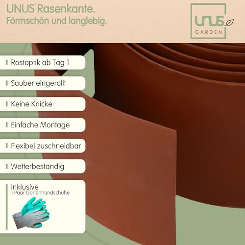 Rasenkante aus Metall 10 m für Beeteinfassungen und Gartenwege