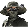 Wide Brim Solar Fan Outdoor Fishing Hat-Solar & USB Charging, Solar Powered Hat with 2 Fan