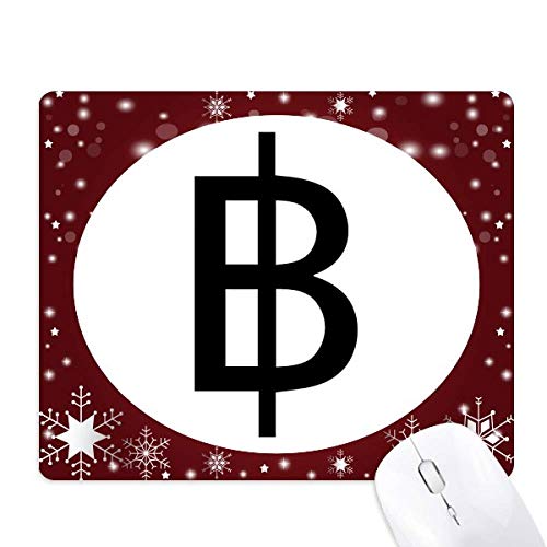 Baht thaïlandais tapis de souris antidérapant motif flocon de neige hiver
