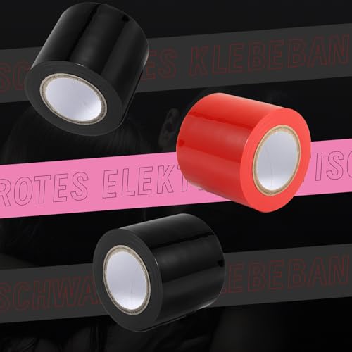 Bondageset extrem Bondage nicht klebende statische Band 4x16m sex tape bondage tape multifunktionale bondage seil BDSM Paare Paar erotische Geschenk Band Set 3pcs schwarz 1pcs rot