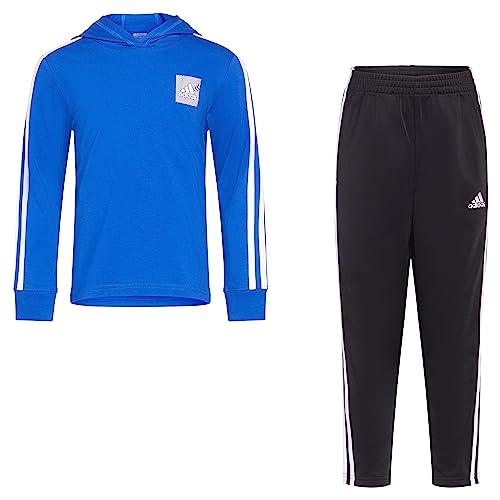Image of adidas Boys' 2-piece Long Sleeve Hooded Tee & Jogger Set