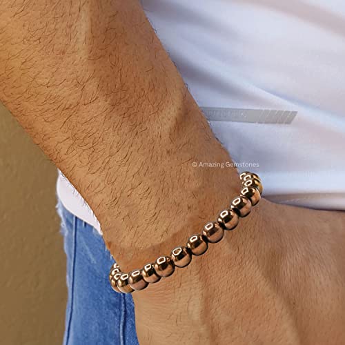 Copper Hematite Bracelet For Women Men's Gifts - Protection Healing Crystal Bracelet - 8Mm Gemstone Beaded Adjustable Bracelet #TOP4