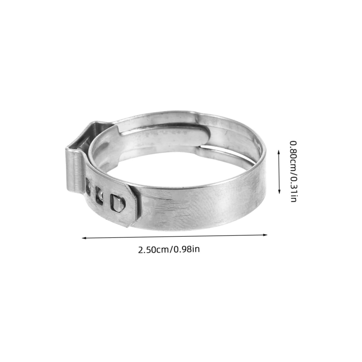 SOLUSTRE Cinch Clamp Set 30pcs Stainless Steel Single Ear Clamps for Tubing Pipe Fittings Automotive Industrial Silver