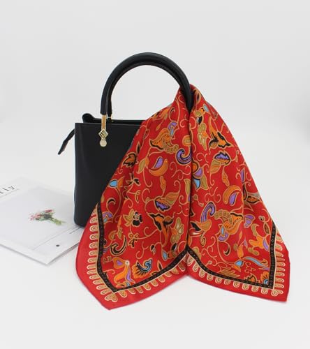 Image of ANDANTINO 100% Mulberry Silk Scarf -21 inch Square Neckerchief with Gift Packed