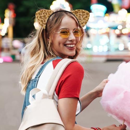 Image of FANYITY Leopard Ears Headband, Cheetah Ears, Animal Ears for Girls & Women Halloween Costume Cosplay or Party Decoration (Leopard Ears)
