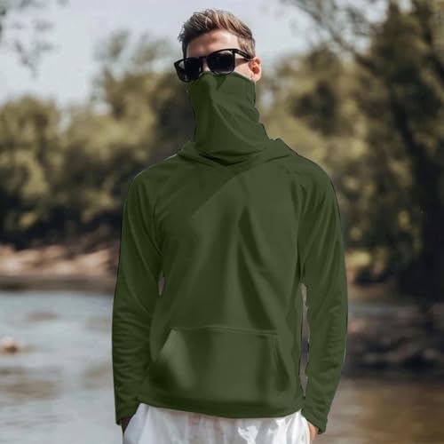 Sun Protection Shirts for Men with Mask UPF 50+ Long Sleeve UV Protection T-Shirts Rash Guard Fishing Hoodies Cooling2