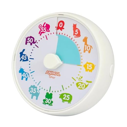 Animal Visual Timer and Color Timer for Kids, Preschoolers & Toddlers - Silent Classroom and Home 60-Minute Countdown Clock, Time Management Tool (Animal Timer)