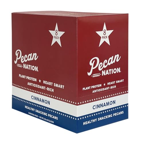 Pecan Nation Variety Pack Cinnamon, Roasted & Salted, and Honey Roasted (24 count, 2.25 oz. bags) - Non-GMO Natural Snack