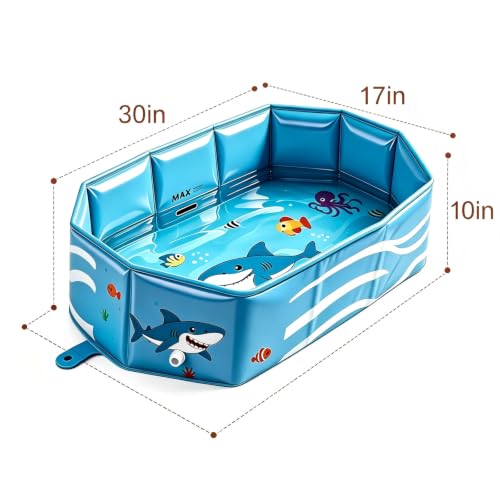 Image of Toddler Bathtub, Collapsible Baby Bathtub, Portable & Foldable