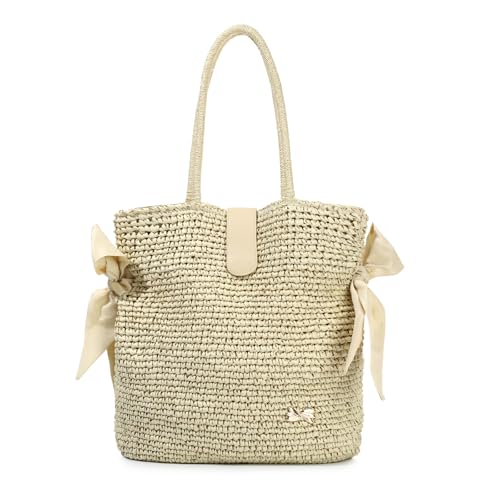 Bolso Tote de Paja para Mujer, Grande, Casual para Playa miniatura 1