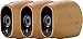 3 x Silicone Skins Compatible with Arlo Smart Security - 100% Wire-Free Cameras — by Wasserstein (Brown)