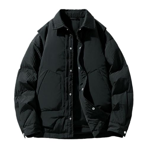 Chaqueta de invierno para hombre con forro desmontable térmico estilo pareja