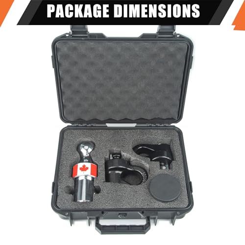 60692 Puck System Gooseneck Hitch with Storage Suitcase for F250 F350 F450 Silverado 2500HD 3500HD, Sierra 2500HD 3500HD, 2 5/16" Gooseneck Ball, 38000lbs GTW, with Chain Anchors, Canada Flag Style by THOCAC - Image 8