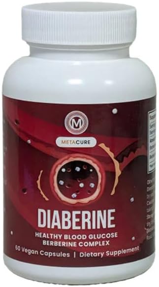 DiaBerine - Natural Berberine Complex Supplement for Blood Glucose Support - Bioavailable Formula with Berberis Aristate - Non-GMO, Gluten-Free, Vegan