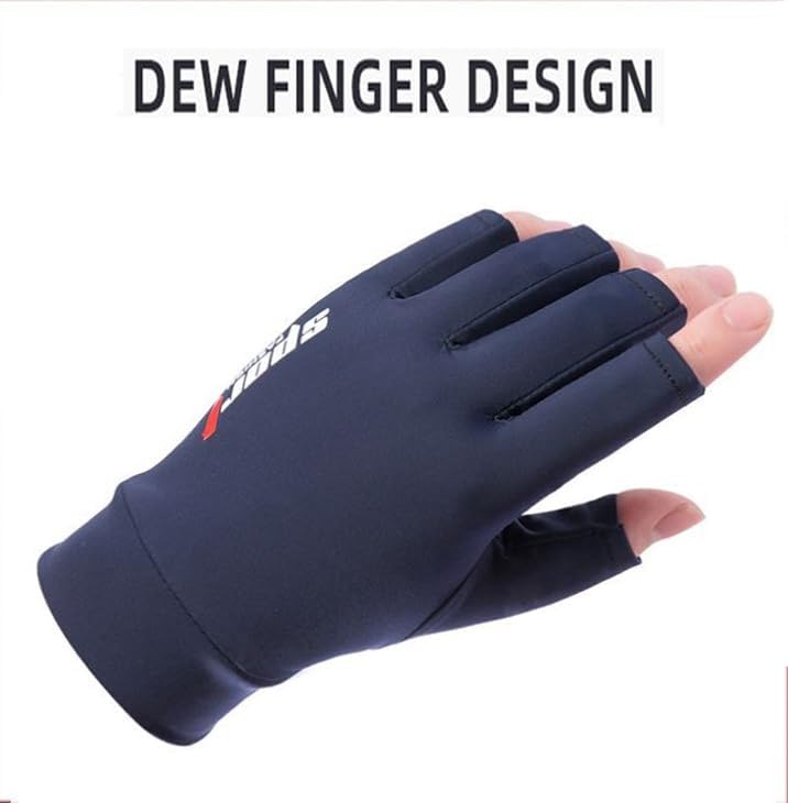 Men UV Protection Fishing Gloves Summer Outdoor Non Slip Fingerless Gloves for Hiking Driving Cycling Gloves - Image 3