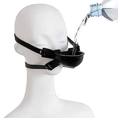 JINGHUA3 Bouche Gag Urinoir Pisse Entonnoir Bouche Ouverte Gag BDSM Gode Gag Bouche Gag Bondage Contraintes Ensemble Esclave Extrême Fétiche Bouche Plug Gag SM Érotique Sex Toy (Rouge) (Color : Schwa