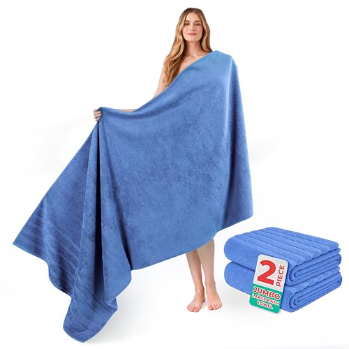 Image of American Soft Linen 100% Cotton Luxury Turkish Towels, 2PC 35x70 Bath Sheet | Soft Absorbent Quick Dry OEKO Tex Standard 100 Certificated Durable Machine Washable Breathable Premium Hotel Quality