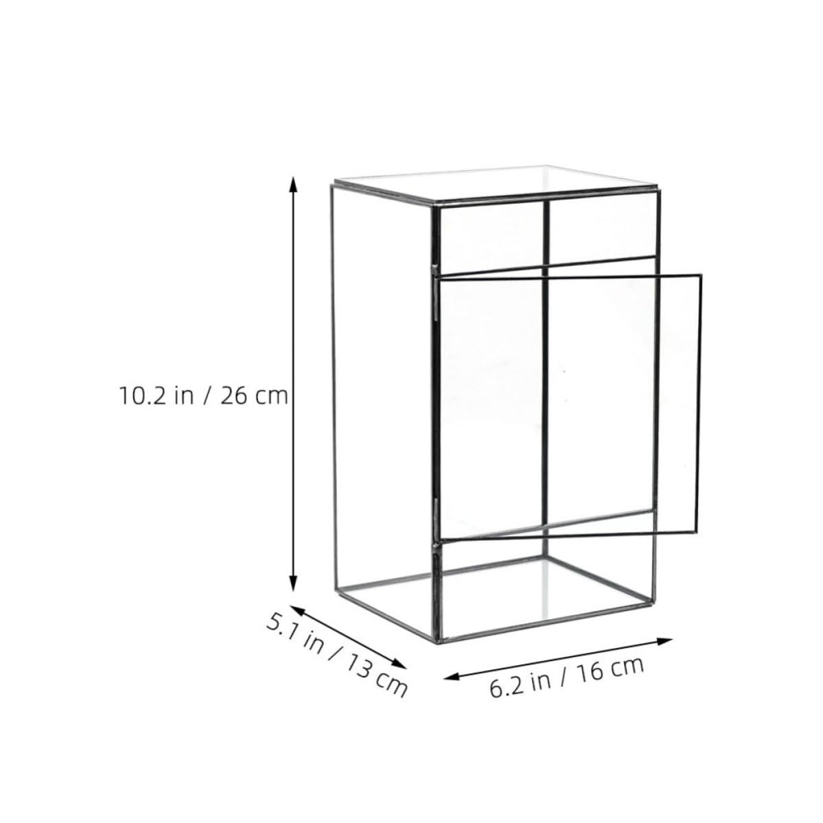 Kleines Geometrisches Glas Terrarium aus Robustem Glas und Zinn Ökologischer Mooshalter für Wohnzimmer und Garten Stilvolles Mikro Landschafts Display