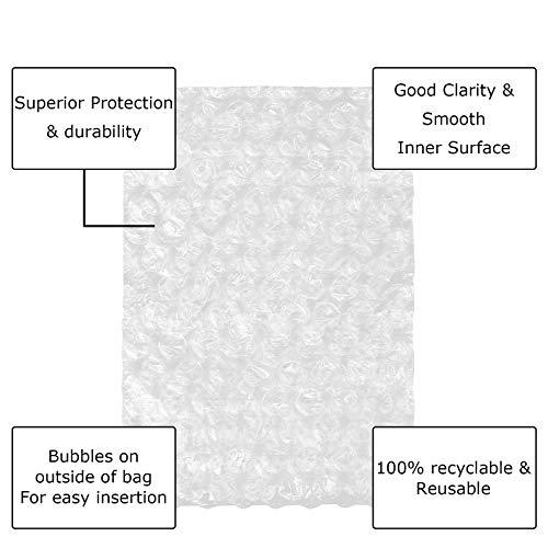 Mivide EVUS-BUBBLE-200PCS-CLEAR-200808 200 Pack 4X6 Inch Bubble Cushion Wrap Bags For Shipping Packing Small Clear Bubble Out Pouches Double Walled Bubble Cushioning Bags thumb #4