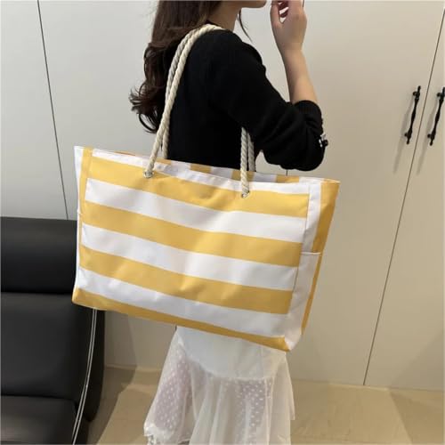 Sac de plage rayé en toile imperméable résistante au sable - 2