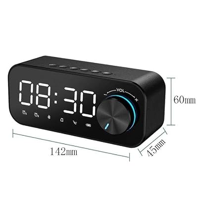 Valkyrie Bluetooth Rechargeable Alarm USB/SD Mirrored Desk Clock