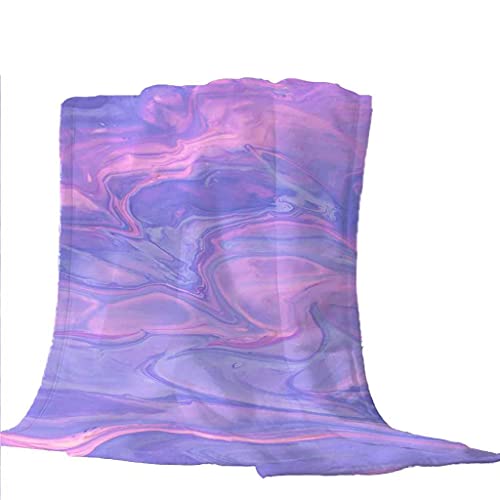 Couverture en flanelle violette 3D 100x130cm pour canapé - 4
