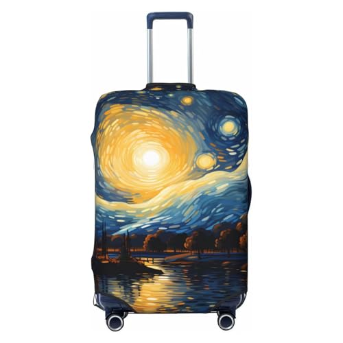 Starry Sky Luggage covers for Suitcase Space Night Moon Travel Luggage Cover Suitcase Protector Washable Suitcase Cover Anti Scratch Dirt Covers Fit 18-21 inch