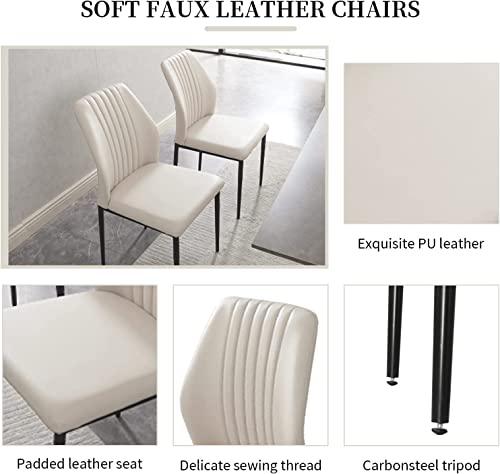 Esstisch Set Mit 6 Stühlen - Ausziehbarer MDF Tisch In Walnuss Optik