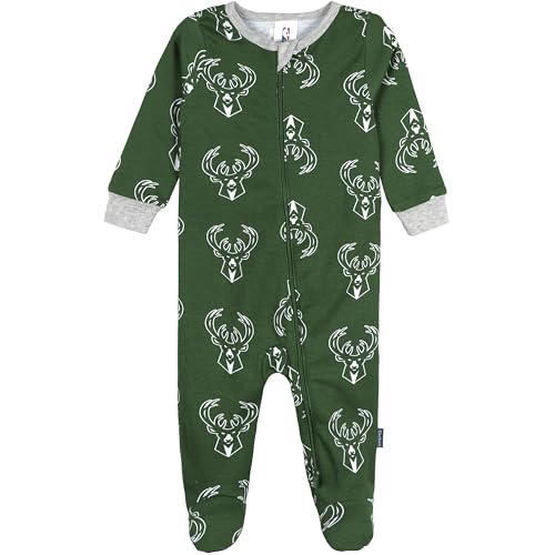 Gerber Unisex Baby NBA Team Sleep 'N Play, Milwaukee Bucks, 0-3 Months