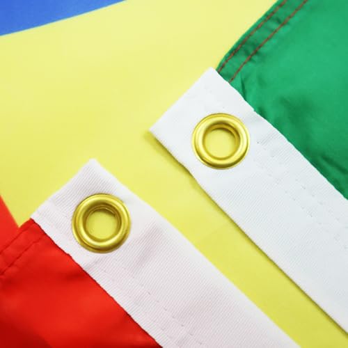 Image of AZ FLAG - Ethiopia Flag - 3x5 Ft - Light Polyester Ethiopian Banner with Two Brass Eyelets - Fade Resistant - Vivid Colors - 3' x 5' Feet - 150x90 Cm