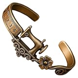 Genérico Pulsera de costura - Máquina de coser Joyería a medida,Pulseraa acolchada ajustable floral vintage | Pulseraa temática de máquina para aniversarios, de Navidad al aire libre