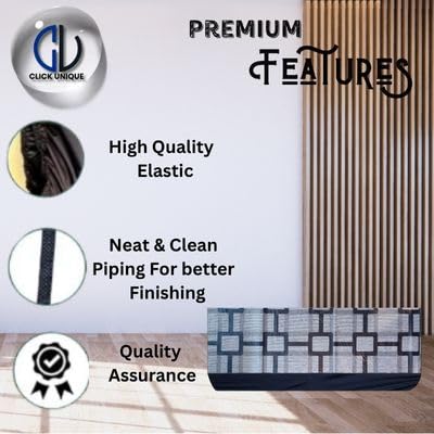 Image of Split Ac Cover Indoor Unit For 1.5 Ton Capacity Ac, All Weather Polyester Cover / Attractive Digital Prints / Dustproof / Water Resistant Ac Cover Grey
